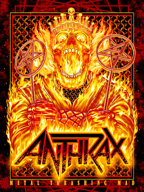 Anthrax 40th Anniversary screen printed tour poster