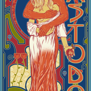 MASTODON screen printed show poster for (5-26-25) at Broadview Stage At Spac in Saratoga Springs, NY.